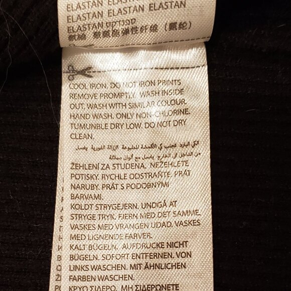 Edikted Jazlyn Long Sleeve Black Ribbed Sweater Dress Size Large - Picture 14 of 15